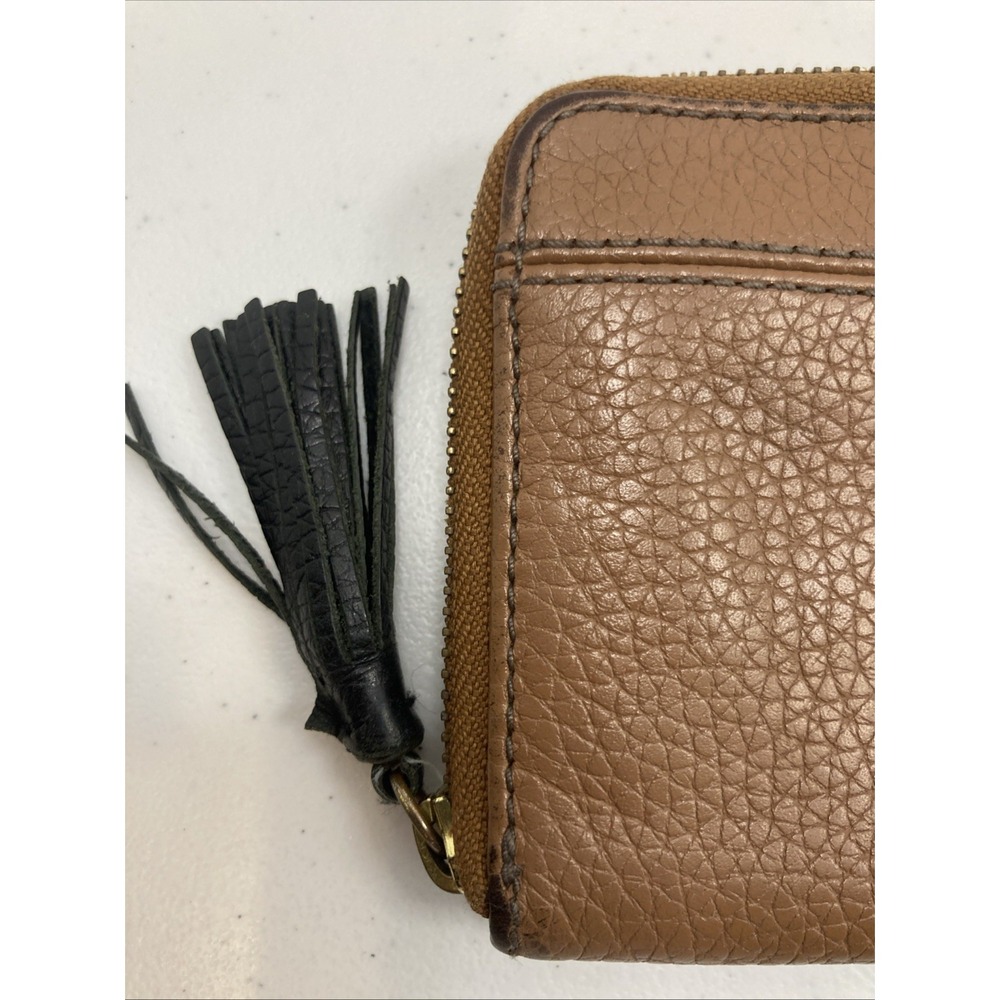 FOSSIL Tara Zip around Tassel Clutch Brown Leather‎ Wallet - Picture 2 of 13
